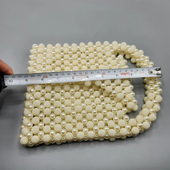 Handmade Pearly Berry Beaded Bag Clutch Purse Handbag - Picture 9 of 10